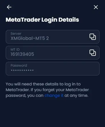 XM registration, step 11: Save what appears